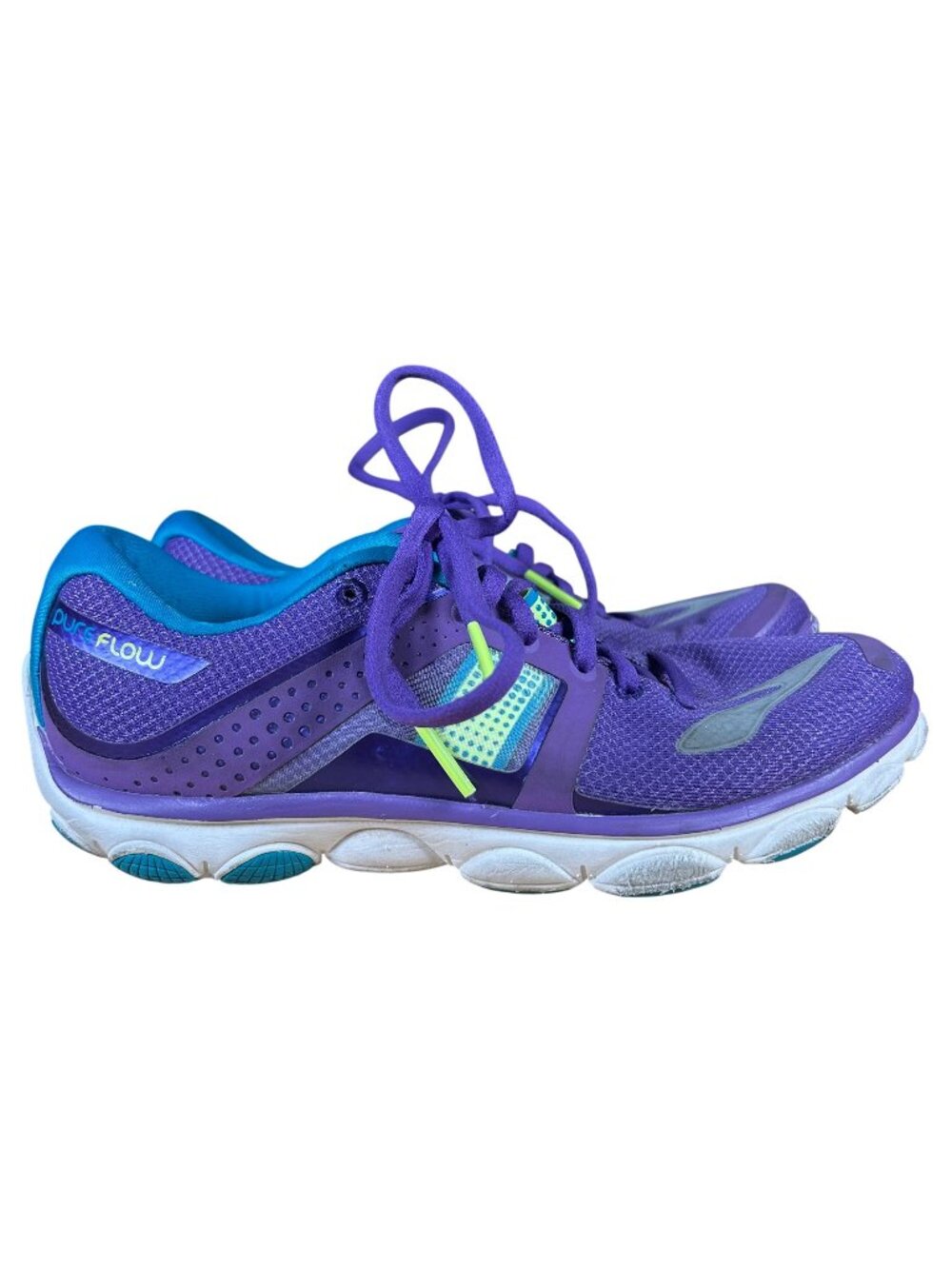 Brooks PureFlow 4 Running Shoes Women's Size 7.5 Purple, Blue & White in EUC!
